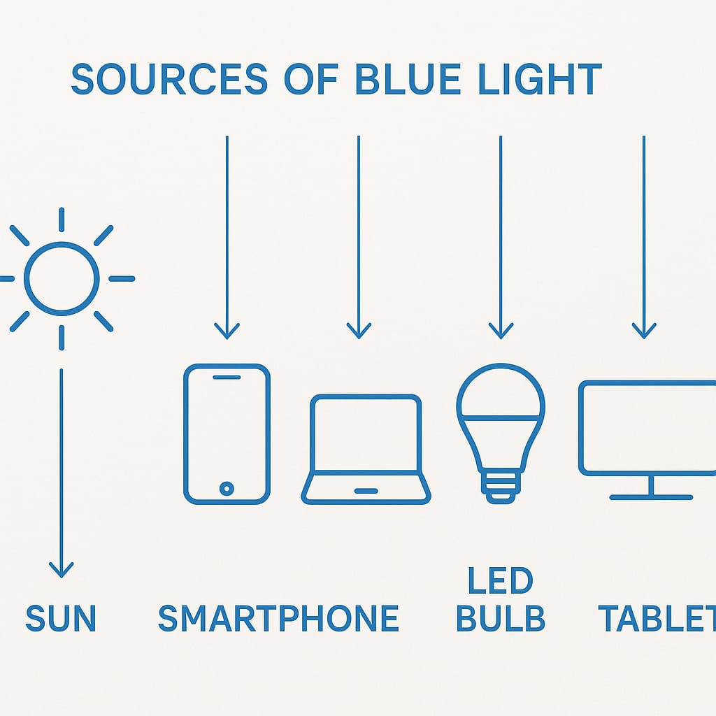 Blue light skin aging